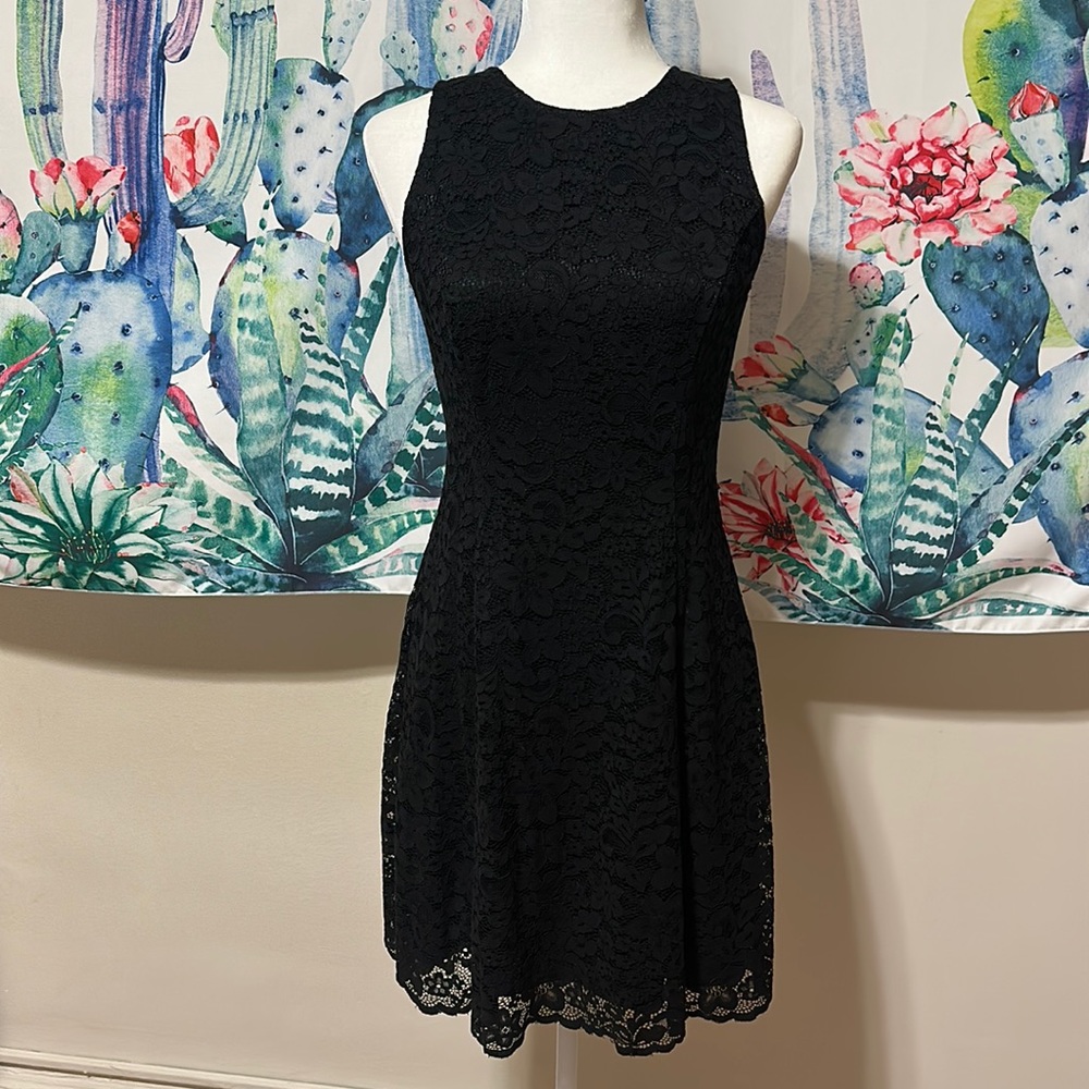 Sexy black lace mini dress from Ann Taylor size 4p